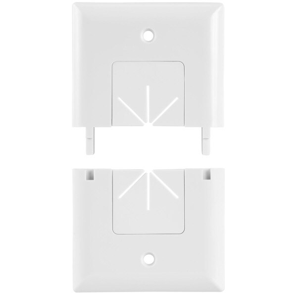 Main product image for DataComm 45-0017-WH Split Plate with Flexible Openin 261-548
